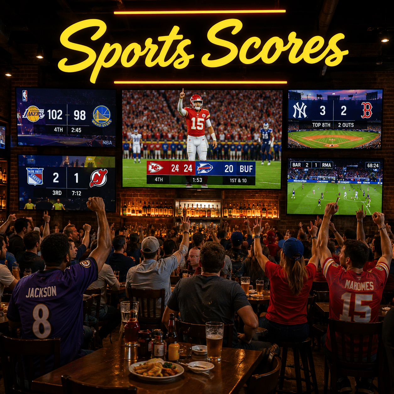 Sports Scores Live Results, Match Updates & Today's Game Highlights
